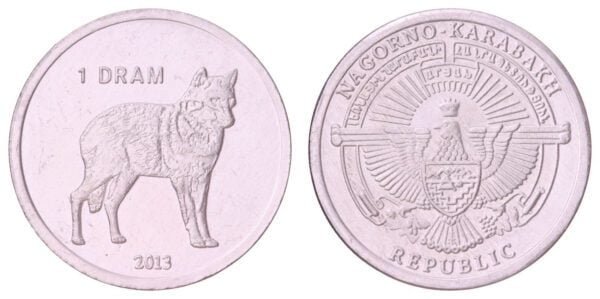 NAGORNO KARABAKH 1 dram 2013 / Wolf / UNC