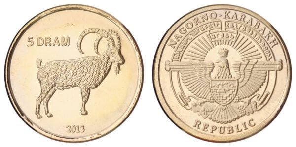 NAGORNO KARABAKH 5 dram 2013 / Goat / UNC