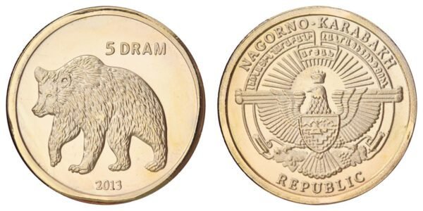 NAGORNO KARABAKH 5 dram 2013 / Bear / UNC