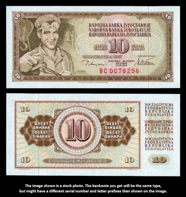 YUGOSLAVIA 10 dinara 1978 UNC