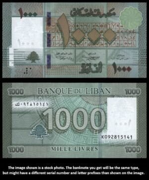LEBANON 1000 livres 2004-2008 UNC