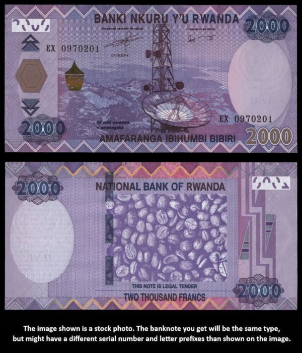 RWANDA 2000 francs 2014 UNC