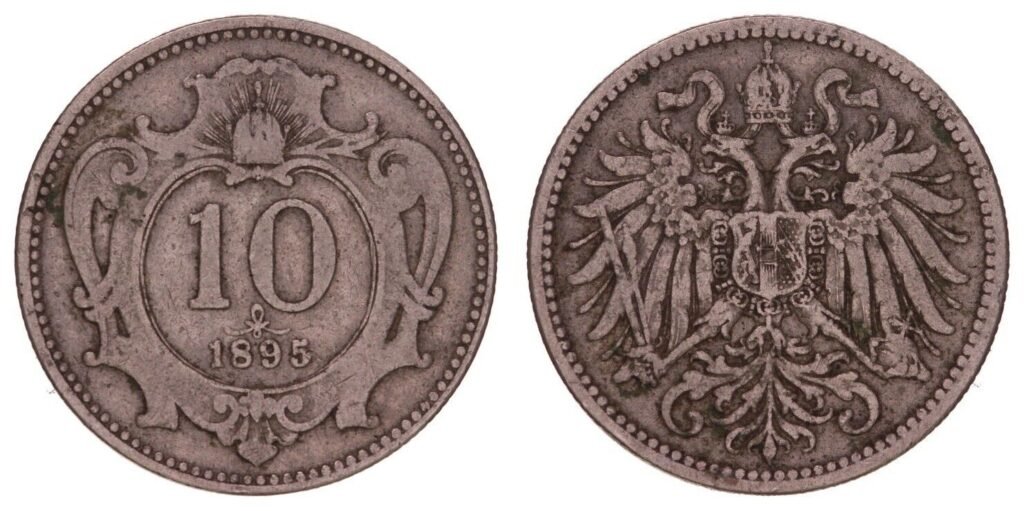 AUSTRIA 10 heller 1895 MBC
