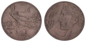 ITALY 20 centesimi 1921 VF