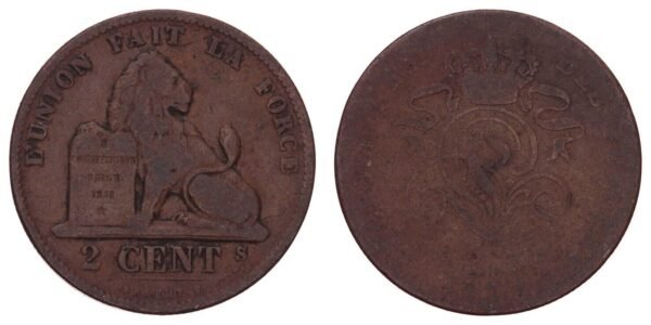 BELGIUM 2 centimes 18?? VF-