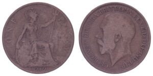 GREAT BRITAIN 1 penny 1919 VF-