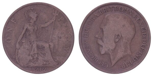GREAT BRITAIN 1 penny 1919 VF-