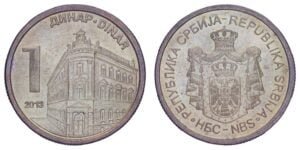SERBIA 1 dinar 2013 XF