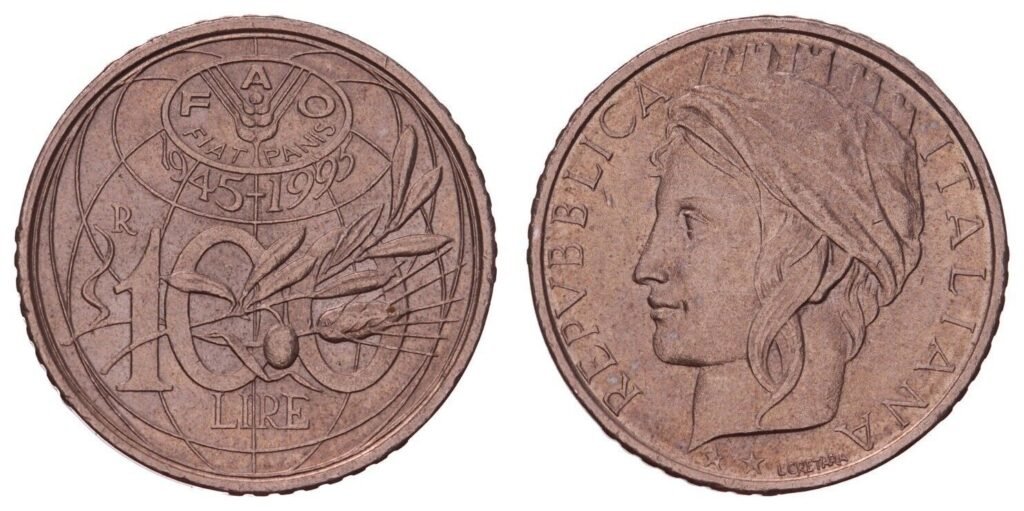 ITALY 100 lire 1995 / FAO / XF