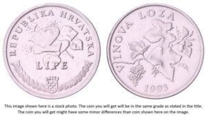 CROATIA 2 lipe 1993 / Croatian text / UNC