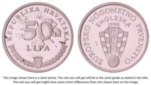 CROATIA 50 lipa 1996 / European Football Championship / Proof (with marks)