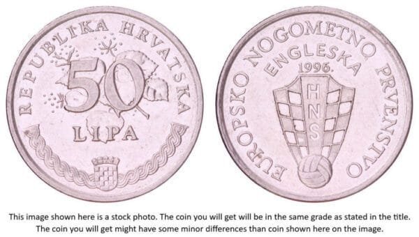 CROATIA 50 lipa 1996 / European Football Championship / VF+