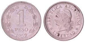 ARGENTINA 1 peso 1959 VF