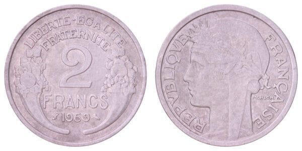 FRANCE 2 francs 1959 VF