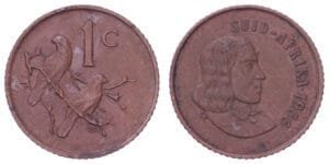 SOUTH AFRICA 1 cent 1966 VF
