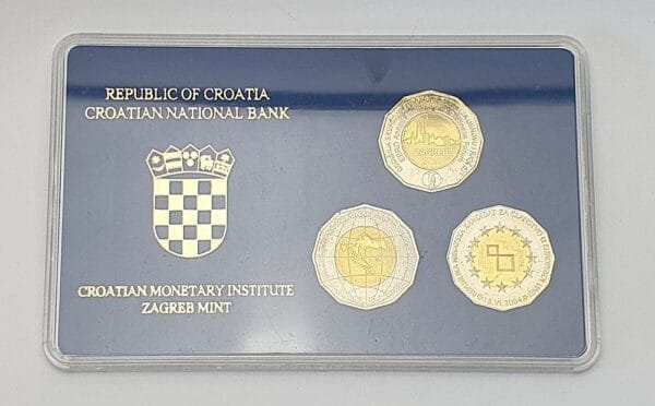 CROATIA 25 kuna coins 2002, 2004 & 2010 Proof set