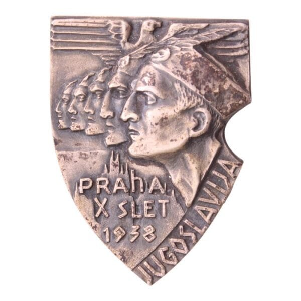 YUGOSLAVIA Sokol - Hawk Association / 1398 Prague Gathering / vintage badge