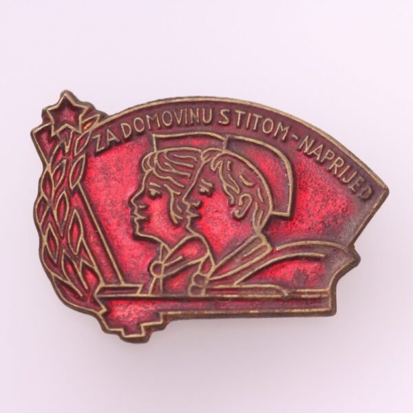 YUGOSLAVIA Pioneer Communist Youth / vintage cap badge
