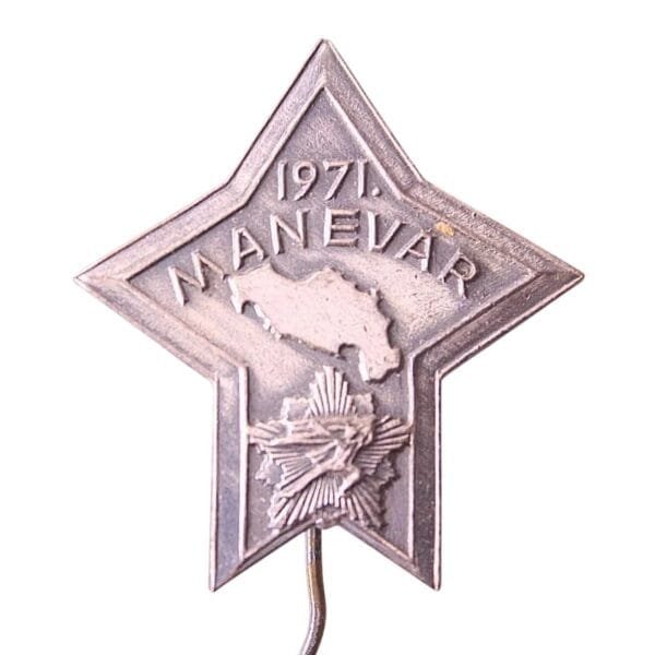 YUGOSLAVIA 1971 Military Maneuvers / Manevar 1971 / Army exercise / vintage lapel pin