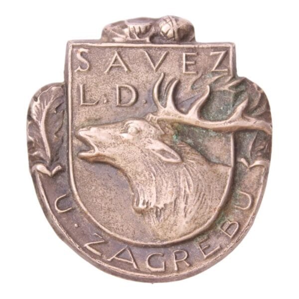 CROATIA Zagreb Hunting Association / Grieasbach & Knaus Zagreb / vintage badge