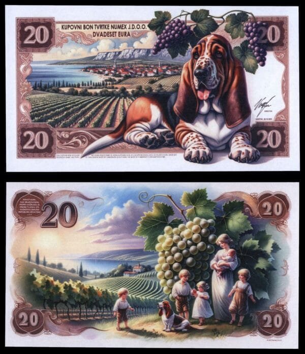 CROATIA 20 euro 2023 / Numex company purchase voucher / UNC