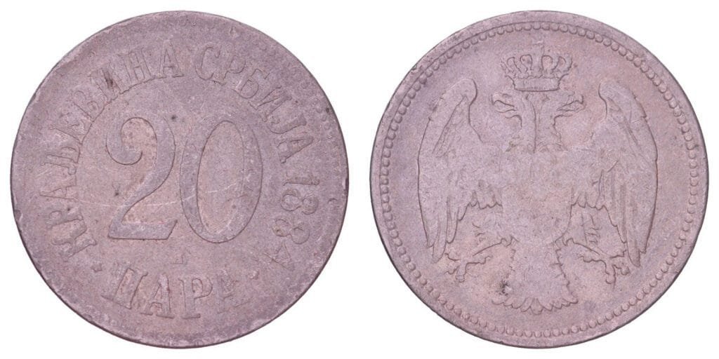 SRBIJA 20 para 1884 F+