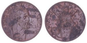 VATICAN CITY 10 centesimi 1933-1934 VF-