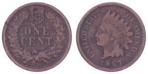 UNITED STATES OF AMERICA 1 cent 1897 / Indian Head / VF