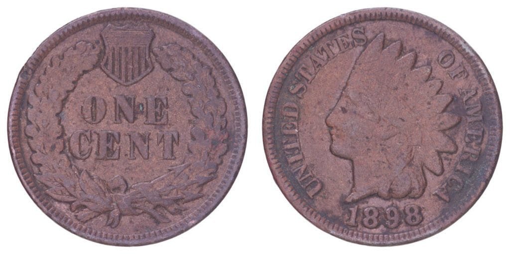 UNITED STATES OF AMERICA 1 cent 1898 / Indian Head / VF