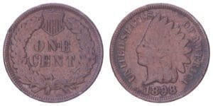 UNITED STATES OF AMERICA 1 cent 1898 / Indian Head / VF