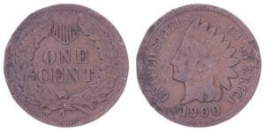 UNITED STATES OF AMERICA 1 cent 1900 / Indian Head / VF-