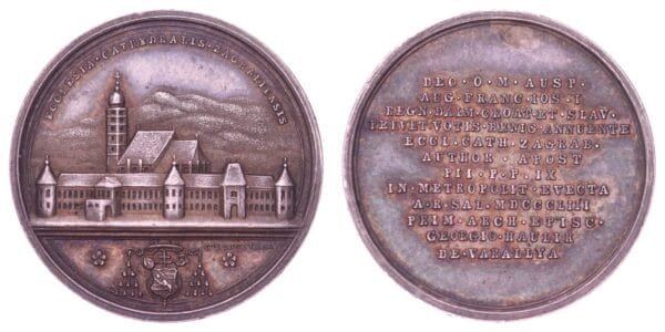 CROATIA Archdiocese of Zagreb by Carl Radnitzky / Silver medal / 4.40 g. / 22 mm