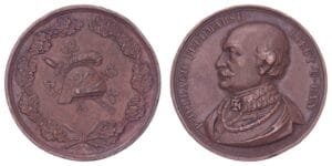 CROATIA ban Josip Jelačić Bužimski by Demetri Canzani / Bronze medal / 13.02 g. / 29 mm