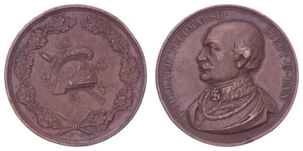 CROATIA ban Josip Jelačić Bužimski by Demetri Canzani / Bronze medal / 13.02 g. / 29 mm