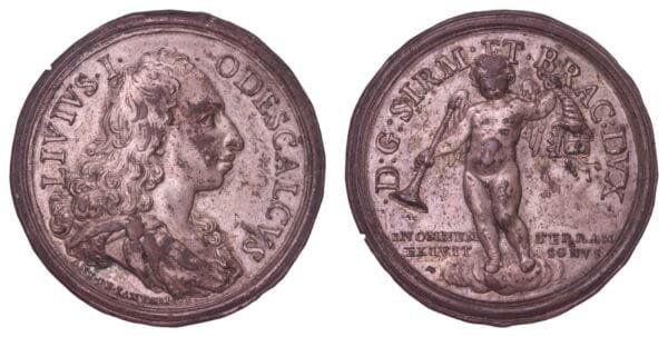 ITALY Livio Odescalchi by De JanuariO / Silver plated Bronze medal / 15.76 g. / 37 mm