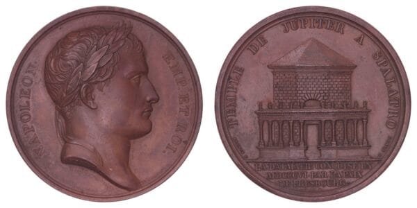 FRANCE Conquering of Dalmatia by Napoleon Bonaparte, Split [Spalato] 1806 by Andrieu - Denon / Bronze medal / 33.82 g. / 41 mm