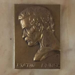 CROATIA Matija Gubec by Rudolf Spiegler / Bronze medal on the piece of marble / 1480 g / 120 x 220 mm