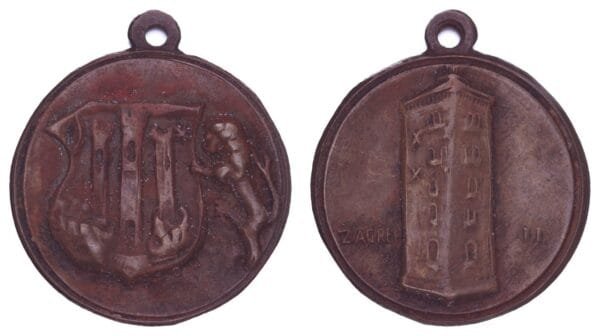 CROATIA Zagreb Lotršćak Tower by Ivan Jeger / Bronze medal / 8.68 g / 26 mm