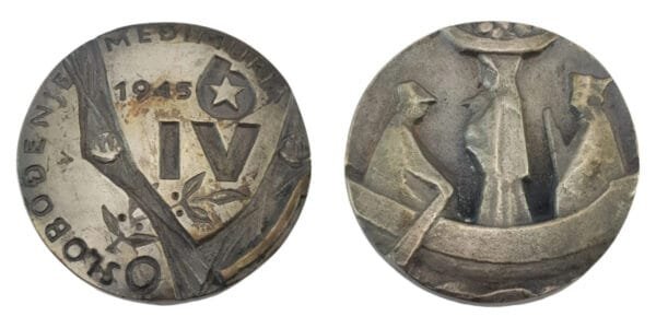 CROATIA Liberation of Međimurje [OSLOBOĐENJE MEĐIMURJA] by Želimir Janeš / Bronze plaque / 680 g / 93 mm