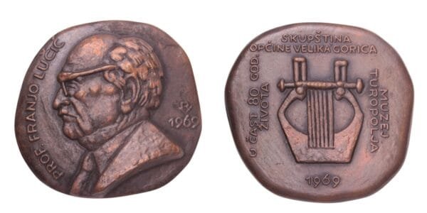CROATIA Franjo Lučić by Vanja Radauš (1969) / Bronze medal / 265 g / 70 mm