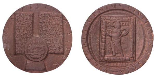 CROATIA Sisak Flowers Exhibition [SAJAM CVIJEĆA SISAK] by Želimir Janeš / Bronze medal / 195 g / 76 mm