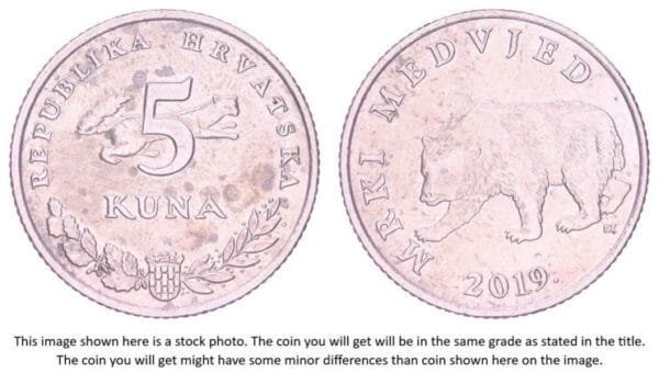 CROATIA 5 kuna 2019 / Croatian text / VF