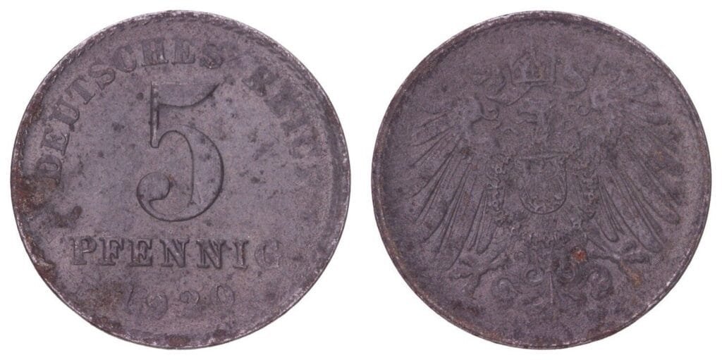 GERMANY 5 pfennig 1920 VF