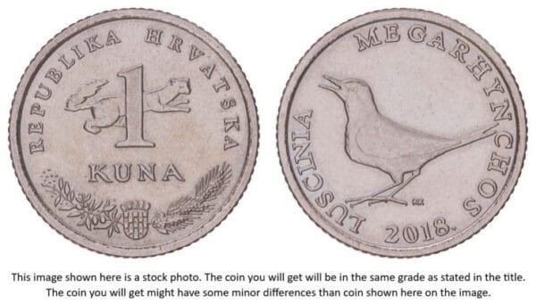 CROATIA 1 kuna 2018 / Latin text / UNC-