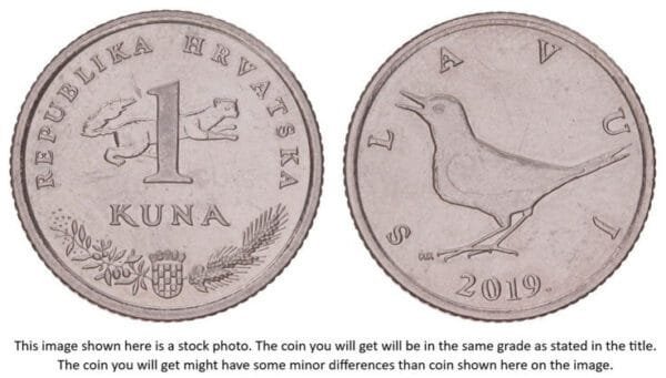 CROATIA 1 kuna 2019 / Croatian text / UNC-