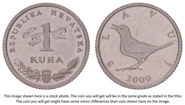 CROATIA 1 kuna 2009 / Croatian text / XF+