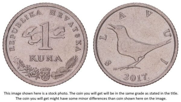 CROATIA 1 kuna 2017 / Latin text / XF+