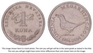 CROATIA 1 kuna 2014 / 20th Anniversary of Kuna / XF