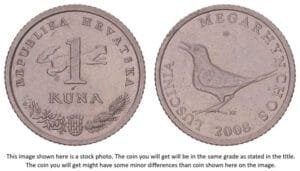 CROATIA 1 kuna 2008 / Latin text / XF