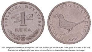 CROATIA 1 kuna 2008 / Latin text / XF-